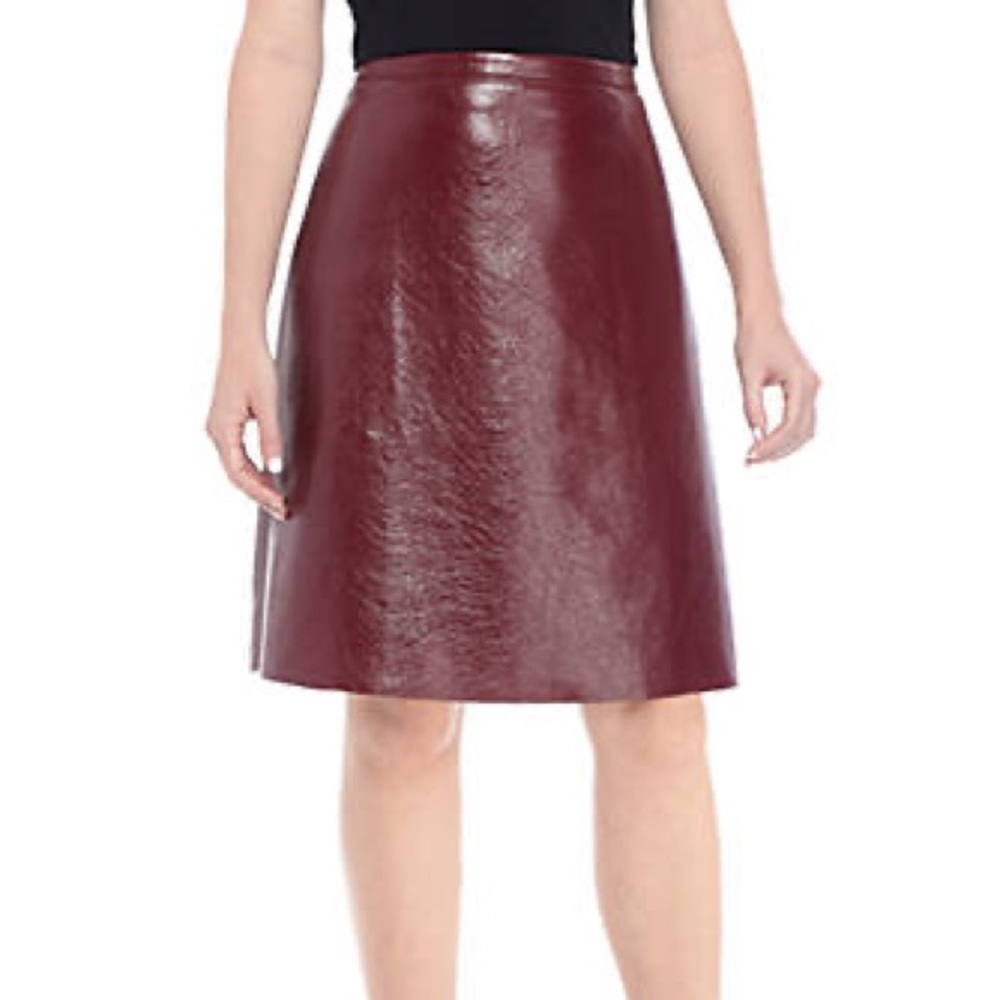 Belk Madison Pleather A-Line Skirt